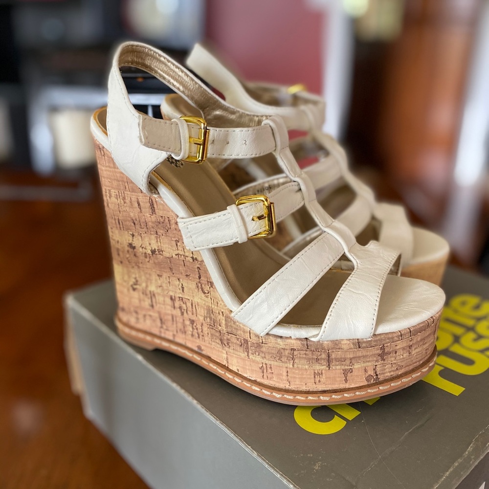 Charlotte Russe White Wedges
